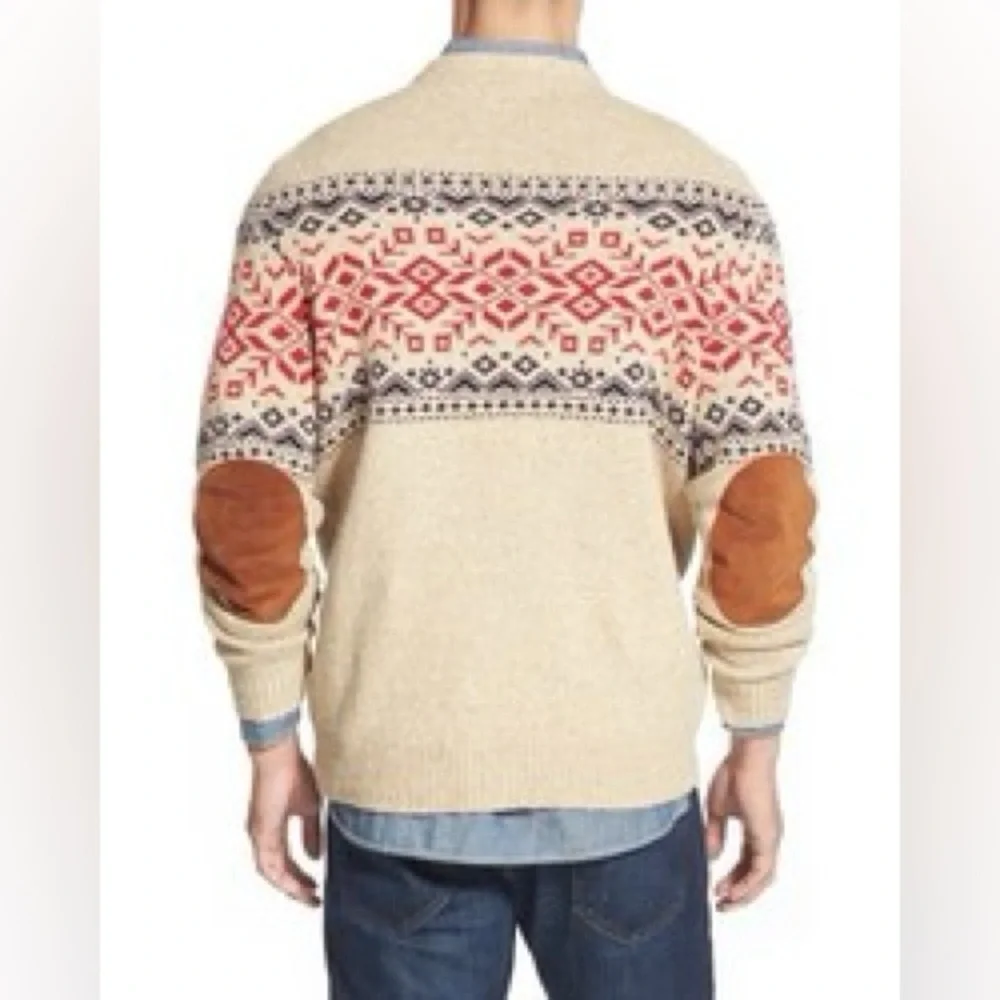 Vineyard Vines Fair Isle Crewneck Nordic Inspired Wool Blend Sweater Sz M
